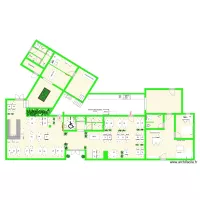 Plan restaurant v4 avec bar dans grande salle et salle de jeux arri&egrave;re