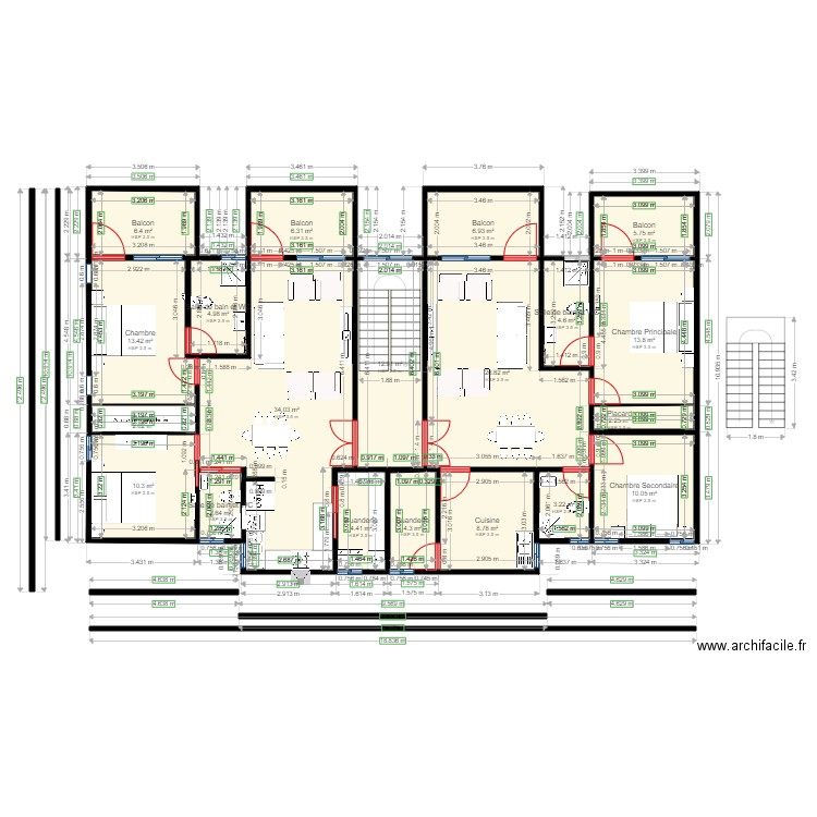 esquisse de la forme du plan de RDC PLUS 3NIVEAUX en cours de Modif. Plan de 0 pièce et 0 m2