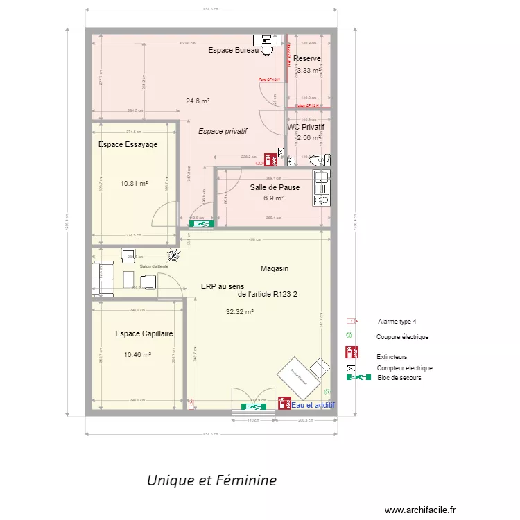 unique et f&eacute;minine 5. Plan de 