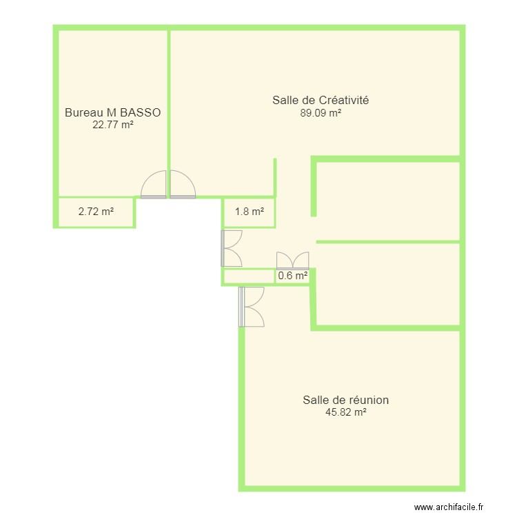 Projet salle créativité Projet V1. Plan de 0 pièce et 0 m2