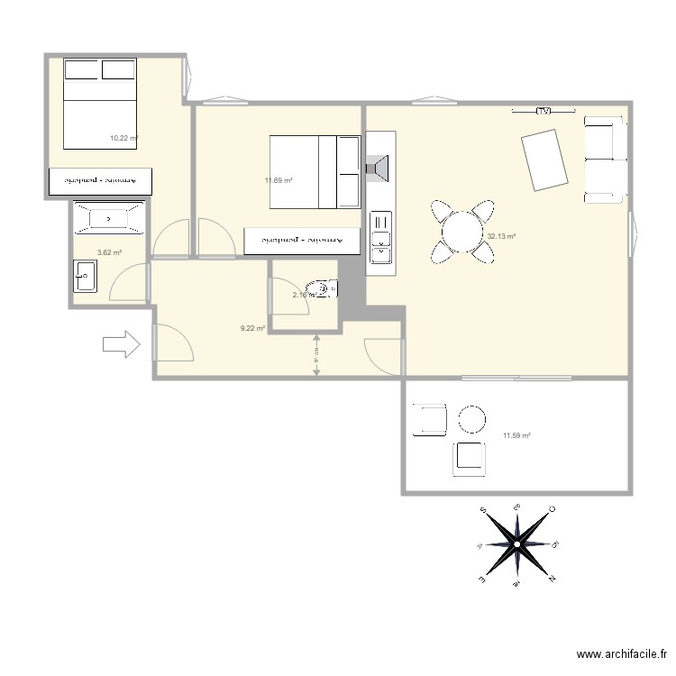 F3 Mezzavia radigu. Plan de 0 pièce et 0 m2