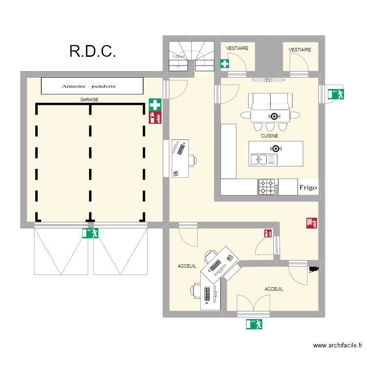 Caserne Paleto. Plan de 0 pièce et 0 m2