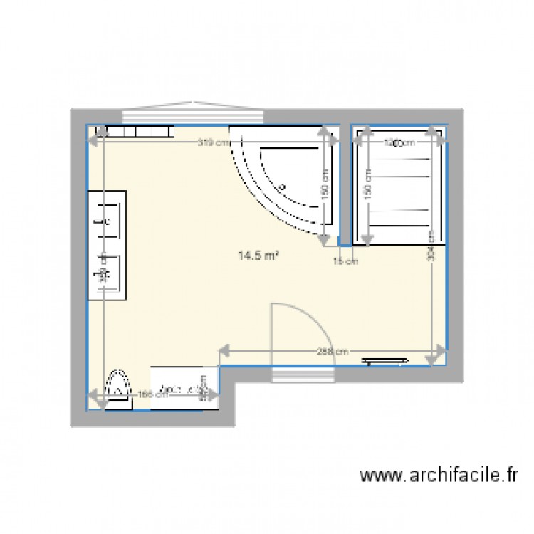 Salle de bain Longwy 2. Plan de 0 pièce et 0 m2