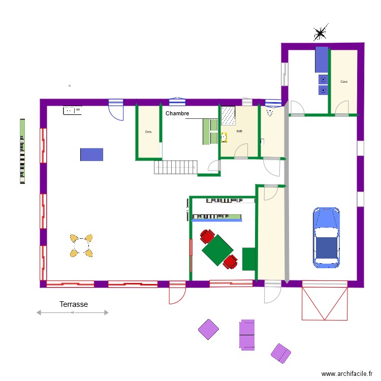 Ébauche 11. Plan de 5 pièces et 31 m2