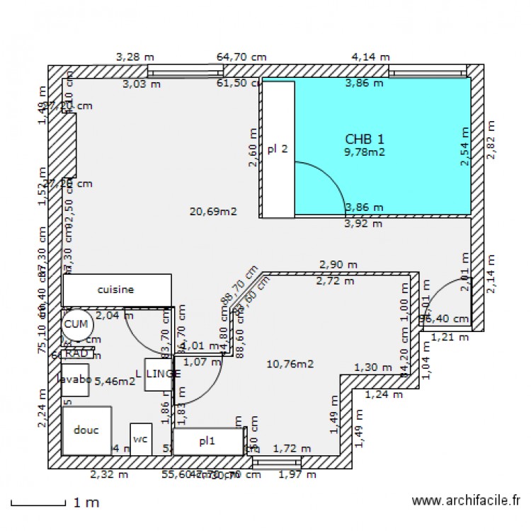 Plan. Plan de 0 pièce et 0 m2