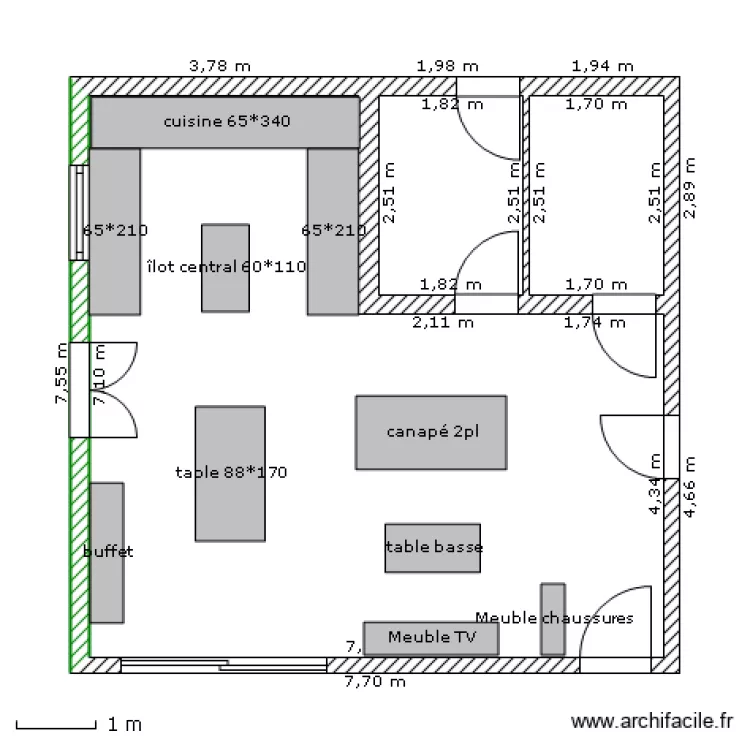 Salon salle à manger. Plan de Salon salle à manger. Plan de