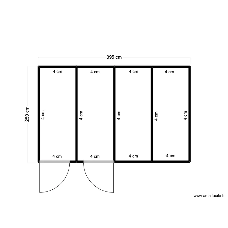 baie vitree. Plan de 