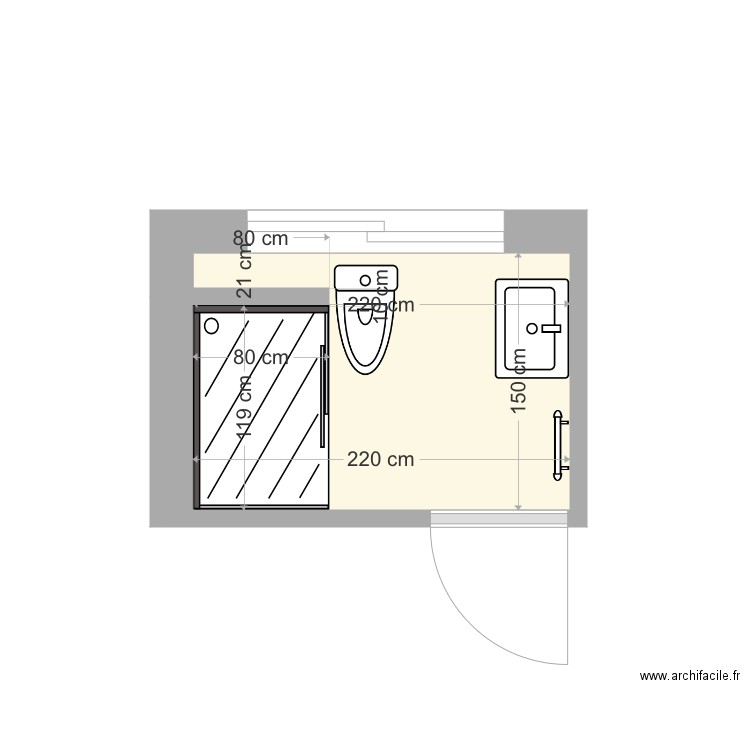 SDB 1er Etage. Plan de 0 pièce et 0 m2