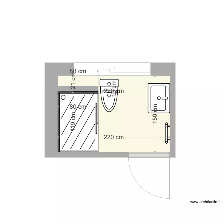 SDB 1er Etage. Plan de 
