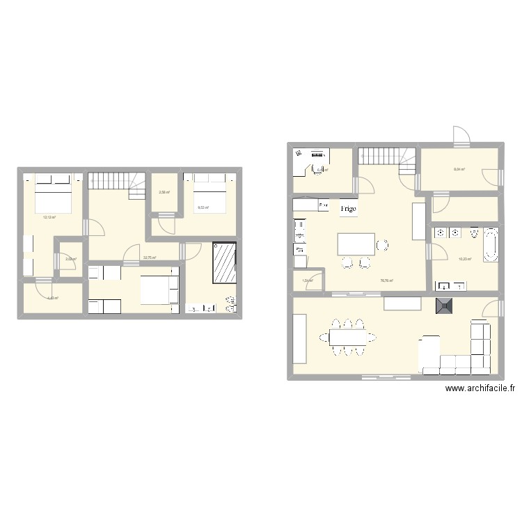 maison chalet. Plan de 11 pièces et 166 m2