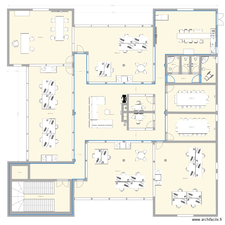 BUREAUX ANCONE V2. Plan de 0 pièce et 0 m2