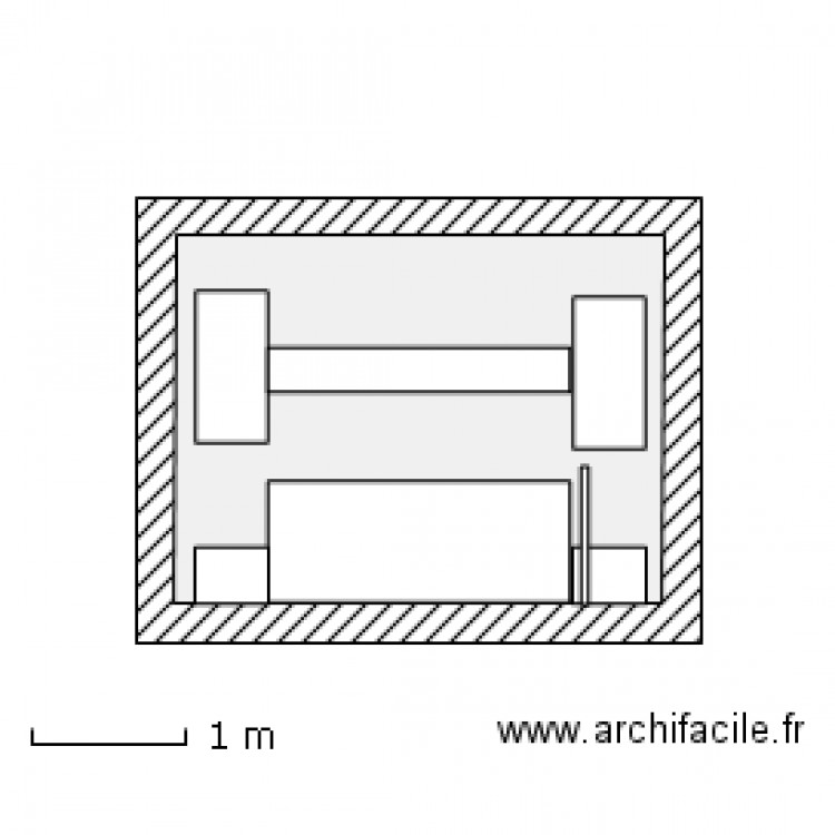 Plan Lit vue de face 4 Avril 2012. Plan de 0 pièce et 0 m2