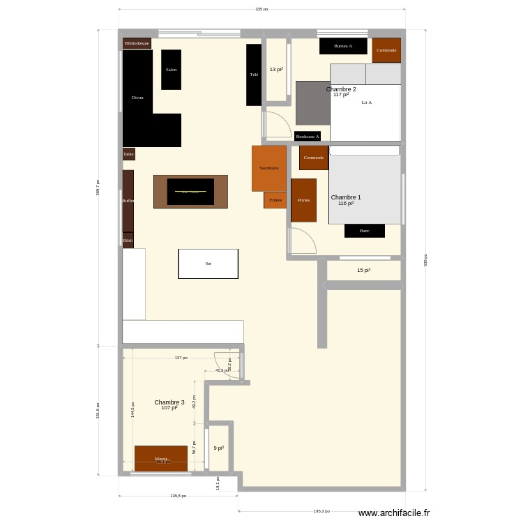 Appartement. Plan de 0 pièce et 0 m2