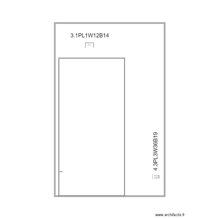 wall 12 entrance plugs X 3. Plan de 1 pièce et 36 m2