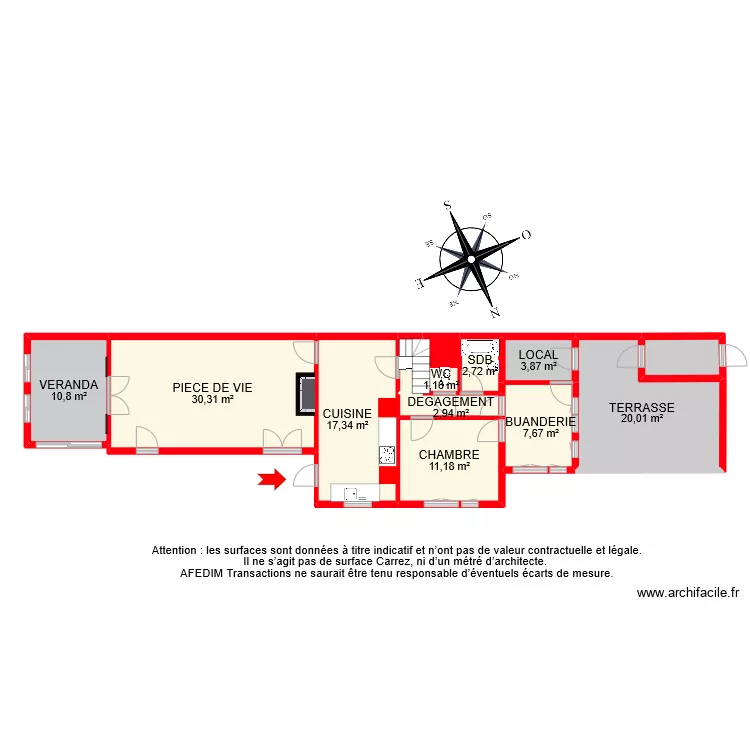 BI 9744 RDC. Plan de 
