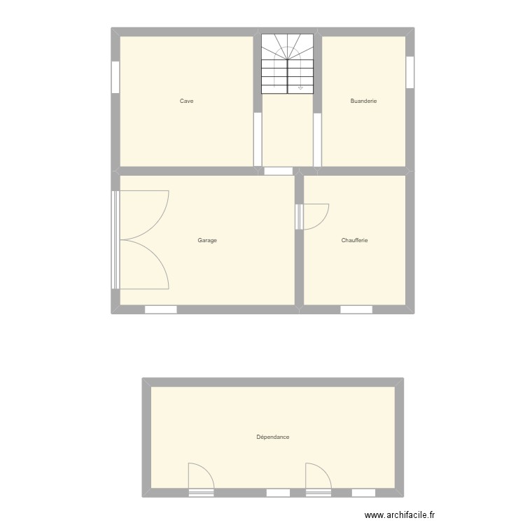 Croquis MATHIS Sous sol dépendance. Plan de 6 pièces et 94 m2