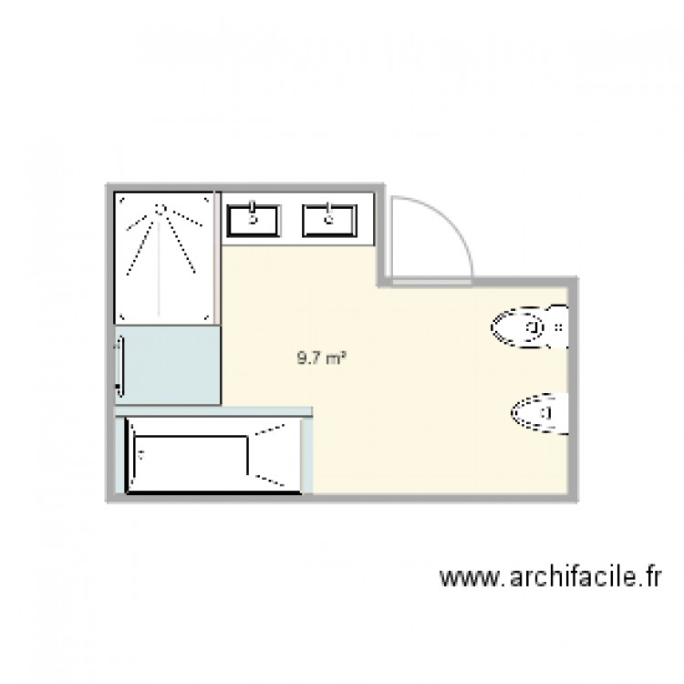 SDB SMA 3. Plan de 0 pièce et 0 m2