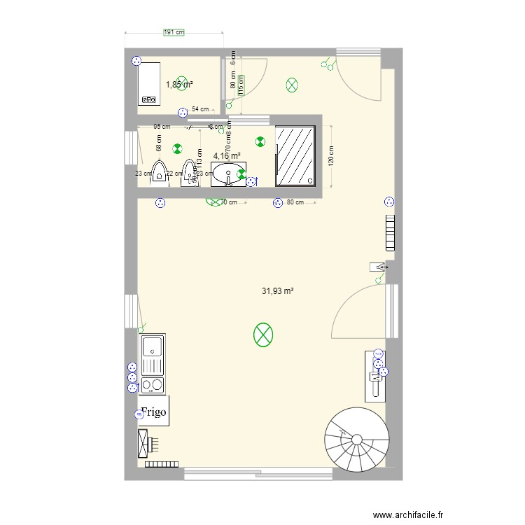 suite studio PLOMB. Plan de 0 pièce et 0 m2