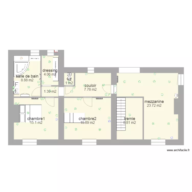 plan maison etage. Plan de 