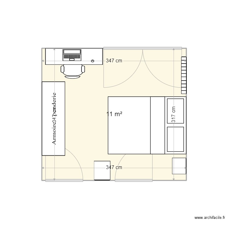 CHAMBRE. Plan de 0 pièce et 0 m2
