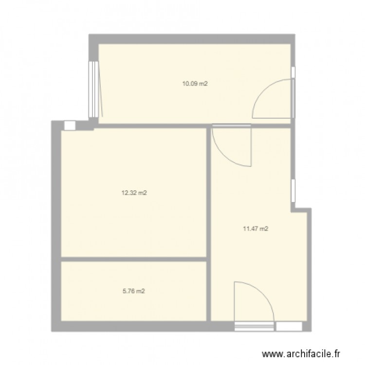 SHPECI-Archives. Plan de 4 pièces et 40 m2