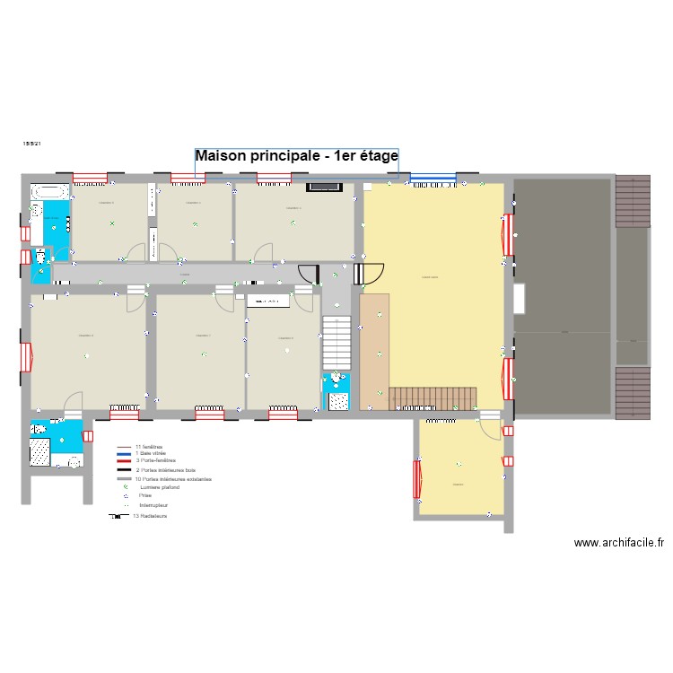 La plaine  Premier étage sans meuble V4. Plan de 0 pièce et 0 m2