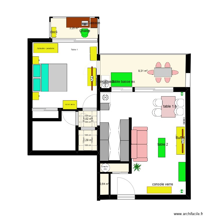 appartement cap vert 1. Plan de 8 pièces et 63 m2