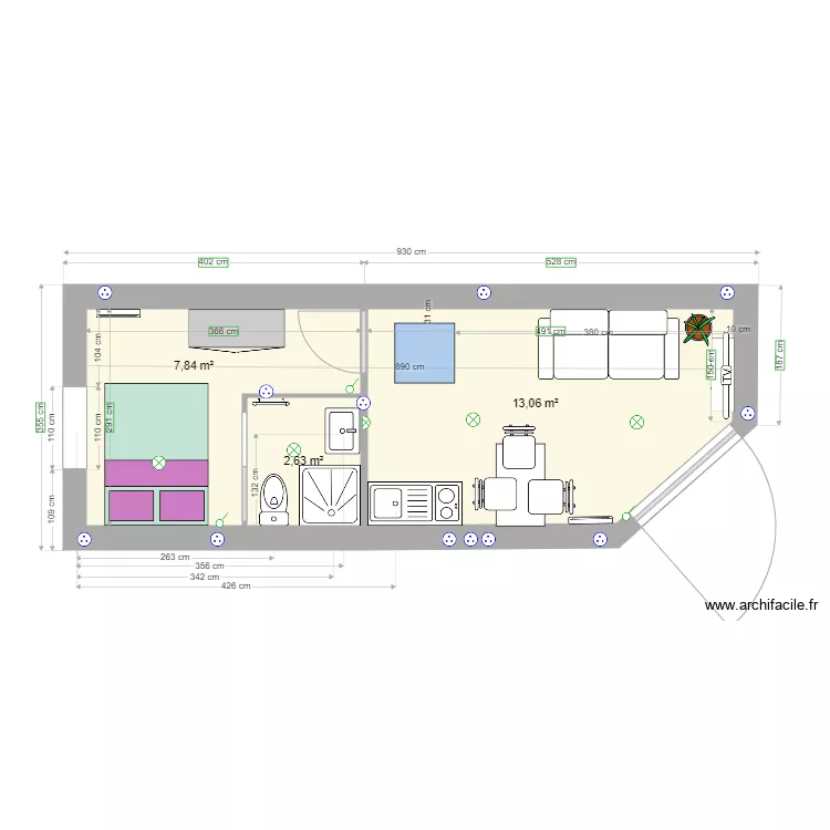 Plan Extension 2 avec isol int&eacute;r. Plan de 