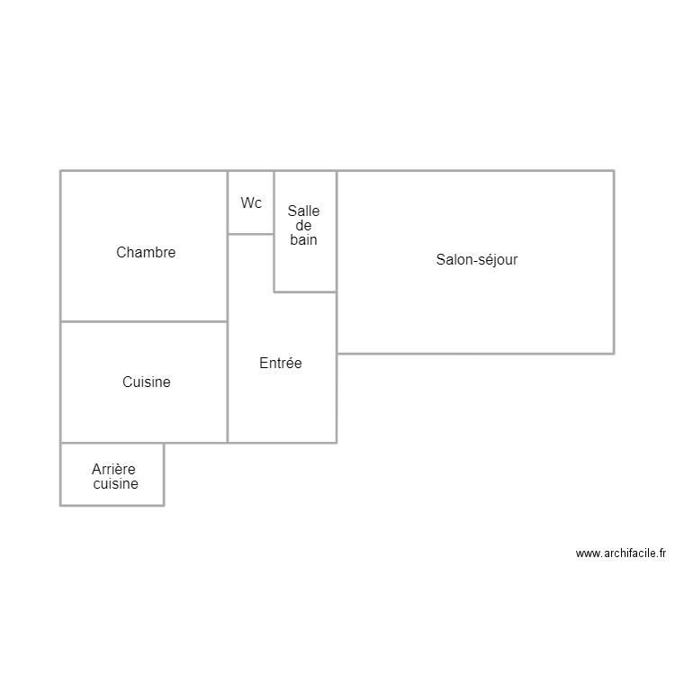 QUIMPER VAUTIER. Plan de 5 pièces et 36 m2