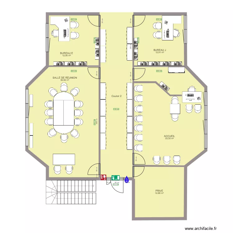 PLAN N 3 ACCUEIL SALLE REUNION FTA. Plan de 