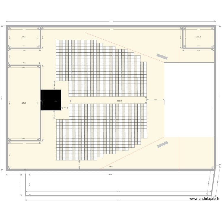 Maison des jeunes LATINO. Plan de 4 pièces et 606 m2