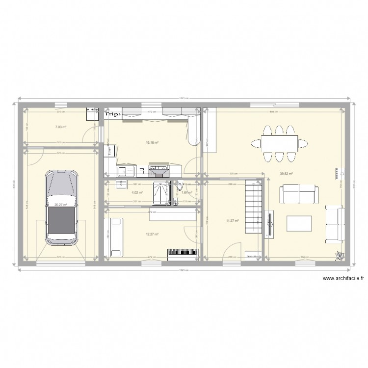 Maison Type 3. Plan de 0 pièce et 0 m2