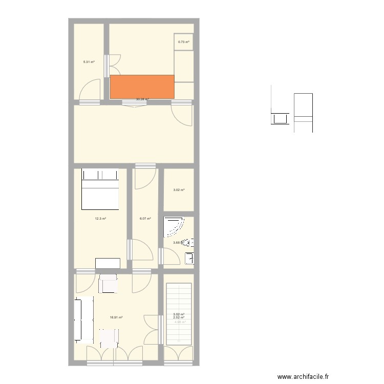 MAISONJAUNE2v3. Plan de 0 pièce et 0 m2