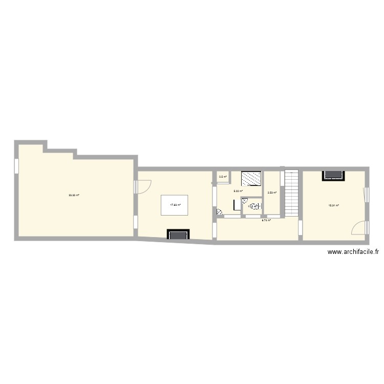 rez de chaussee projection. Plan de 0 pièce et 0 m2