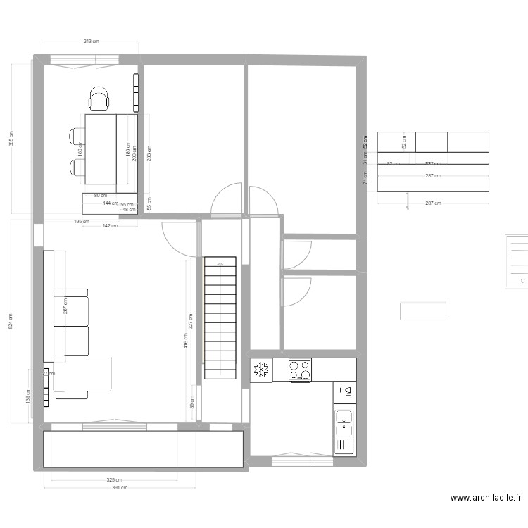 Soraya salle a manger equipe. Plan de 18 pièces et 139 m2