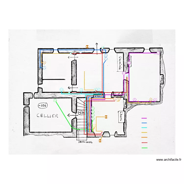 plan V2 rdc. Plan de 