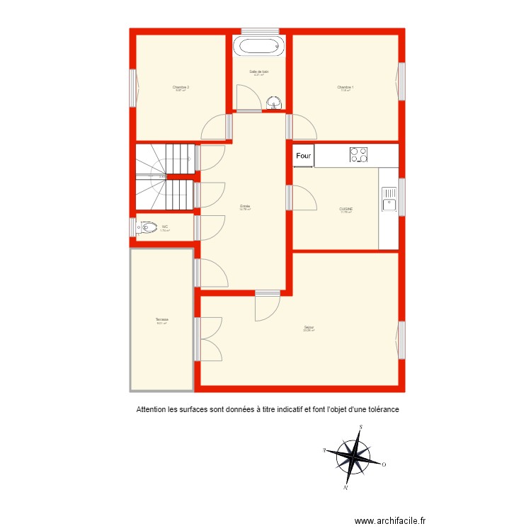 BI 2973 RDC non côté. Plan de 0 pièce et 0 m2