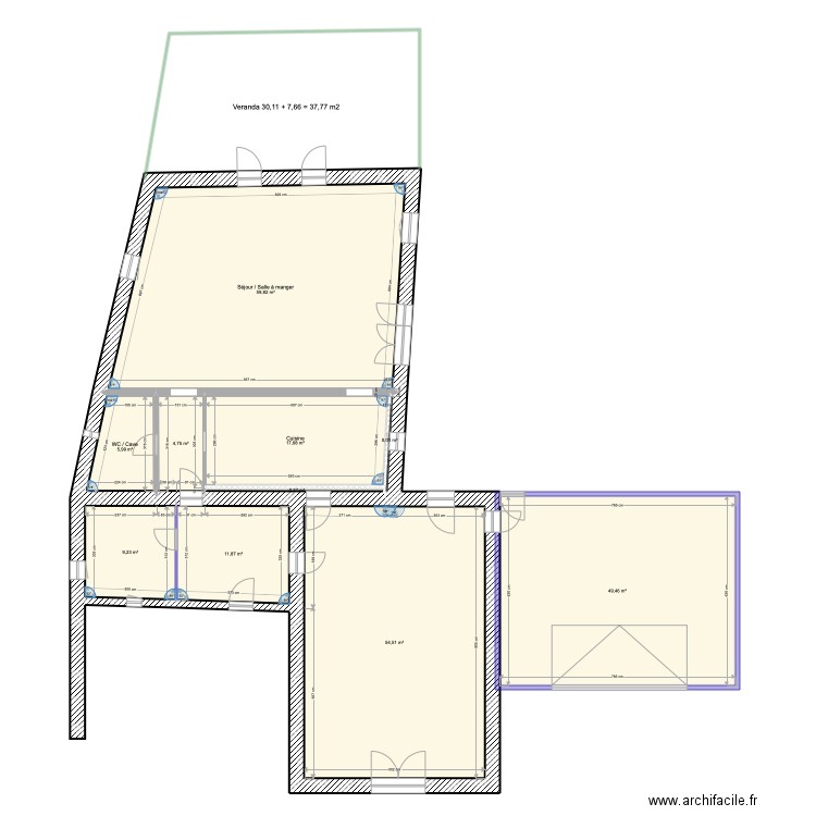 Maison Lignan. Plan de 0 pièce et 0 m2