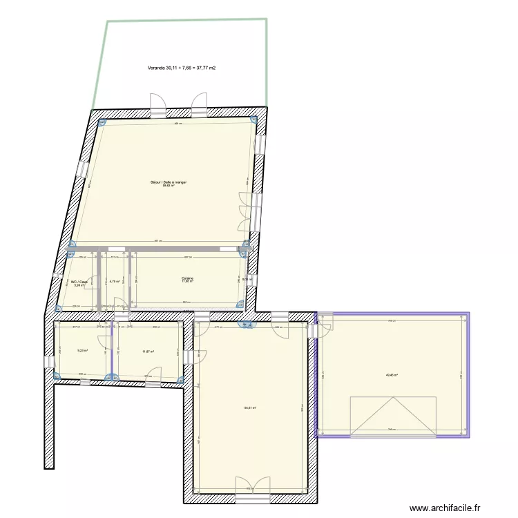 Maison Lignan. Plan de 
