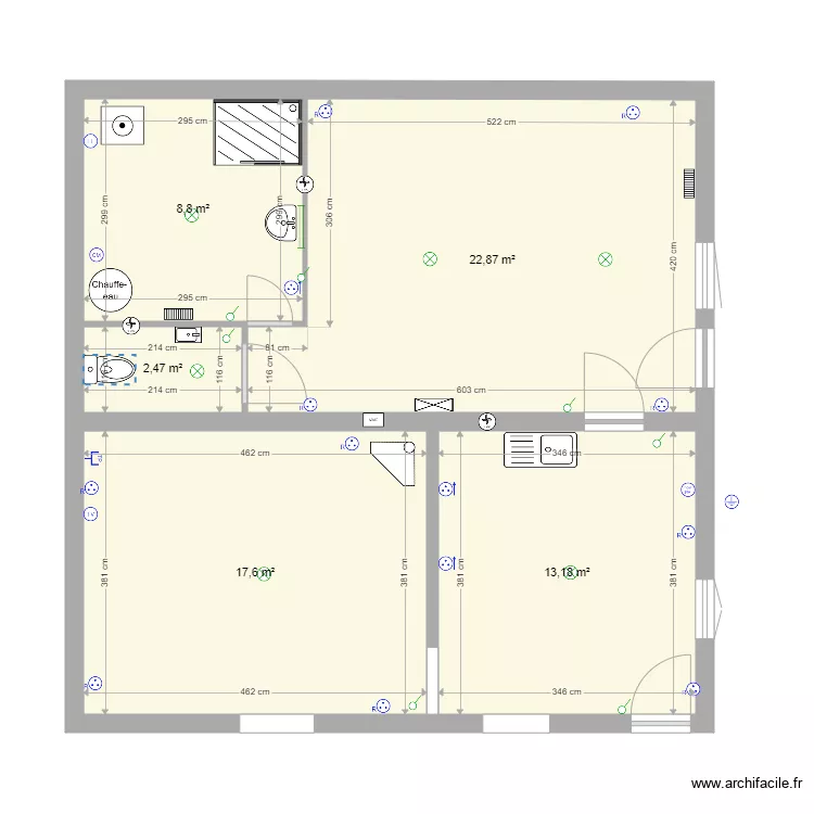Electricit&eacute;. Plan de 