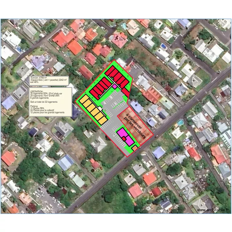 GRONDIN- AD 1877 1878. Plan de 