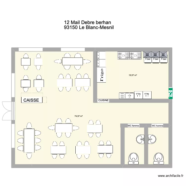 BISTRO DE LA MARIE . Plan de 