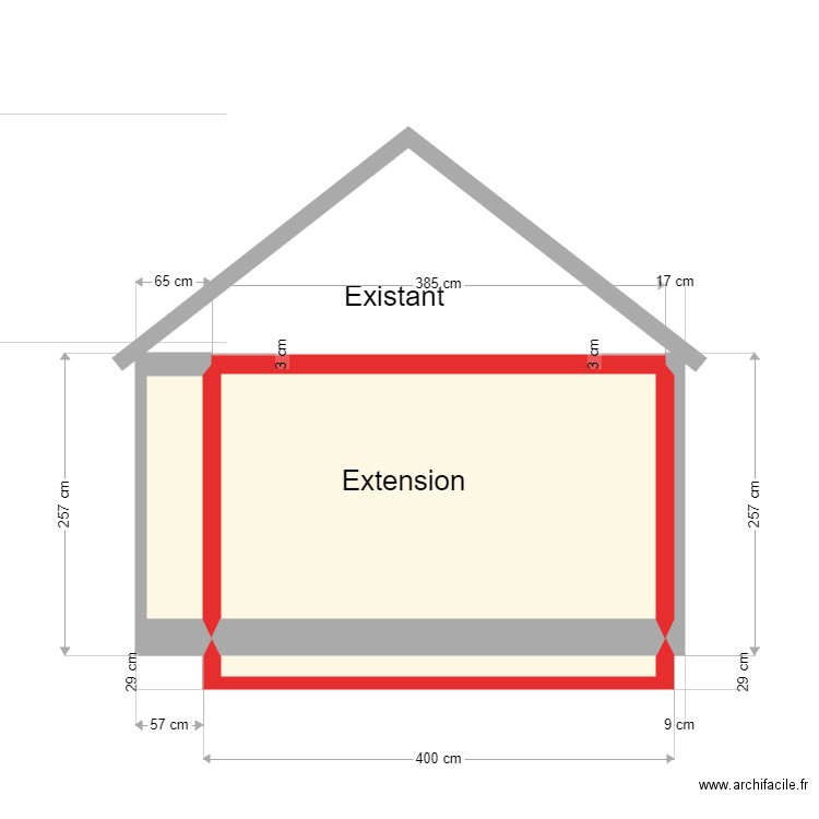 coupe. Plan de 0 pièce et 0 m2