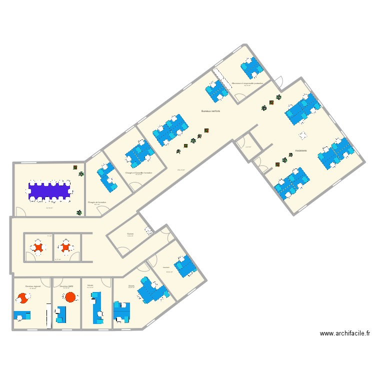 Bretagne R3. Plan de 14 pièces et 421 m2
