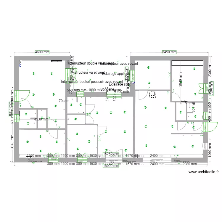 RESEAU ELEC POINT LUMINEUX. Plan de 
