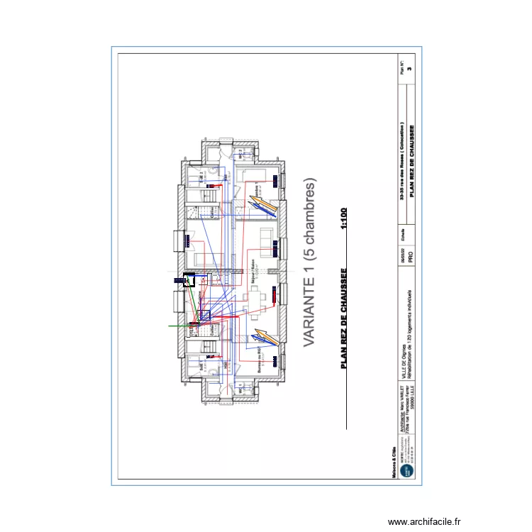 33 et 35 colocation ROSE etage. Plan de 