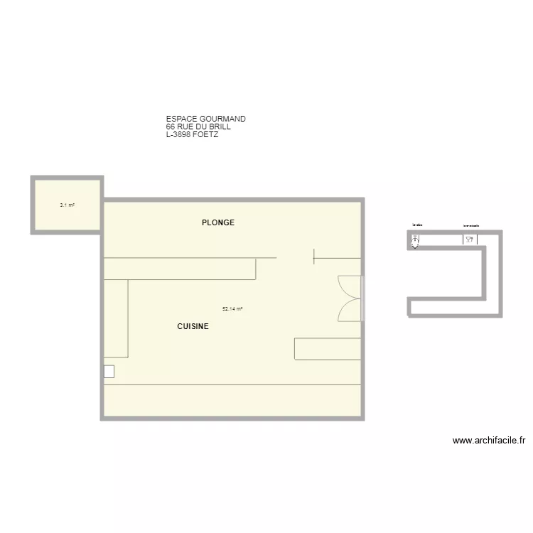 PLAN ESPACE GOURMAND FOETZ. Plan de PLAN ESPACE GOURMAND FOETZ. Plan de