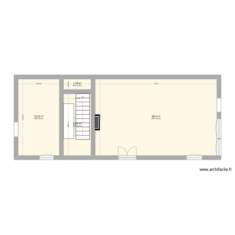 Ch&acirc;teau de MENOU RDC. Plan de 