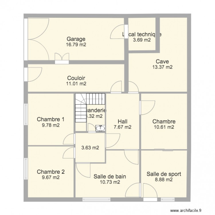 Gardey projet rez de chaussée sport. Plan de 0 pièce et 0 m2