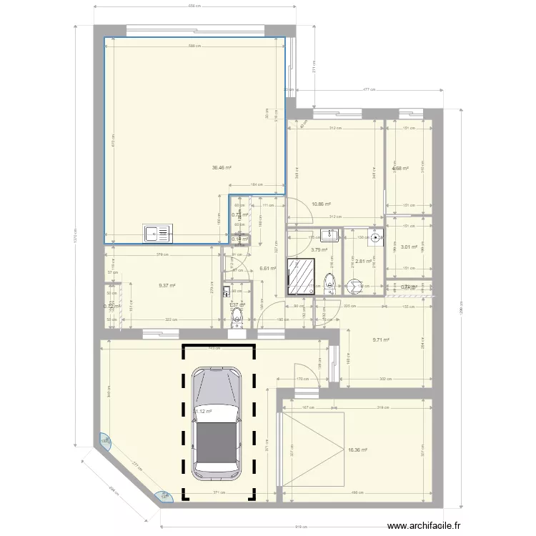 PLAIN PIED solis PARKING. Plan de 